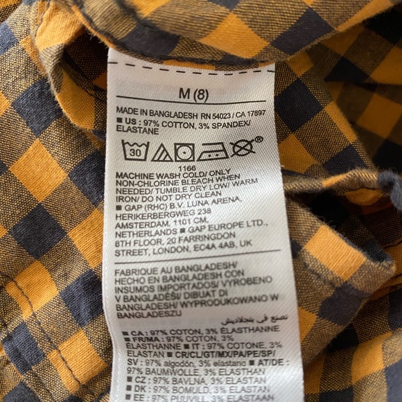 Boy’s Old Navy Plaid Gingham Button Down Shirts, set of Two, Medium 8 - Picture 5 of 9